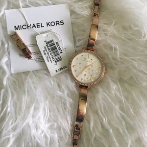 Michael Kors Rose Gold Heart Watch with Box--Needs Battery